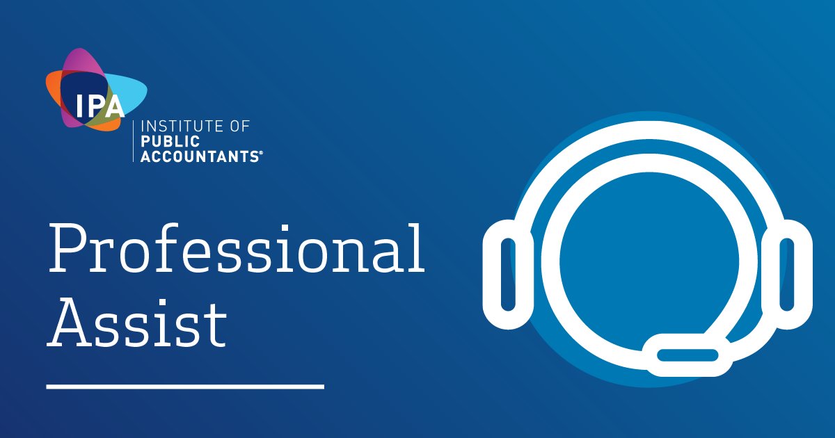 ipaaccountants's tweet photo. Professional Assist is our #technical service that connects you to specialist advisers who can assist you with your #regulatory issues. It also gives you access to an extensive information centre which houses more than 5000 answered questions. https://t.co/rP1oHDYiY5 https://t.co/1mTweygaJB