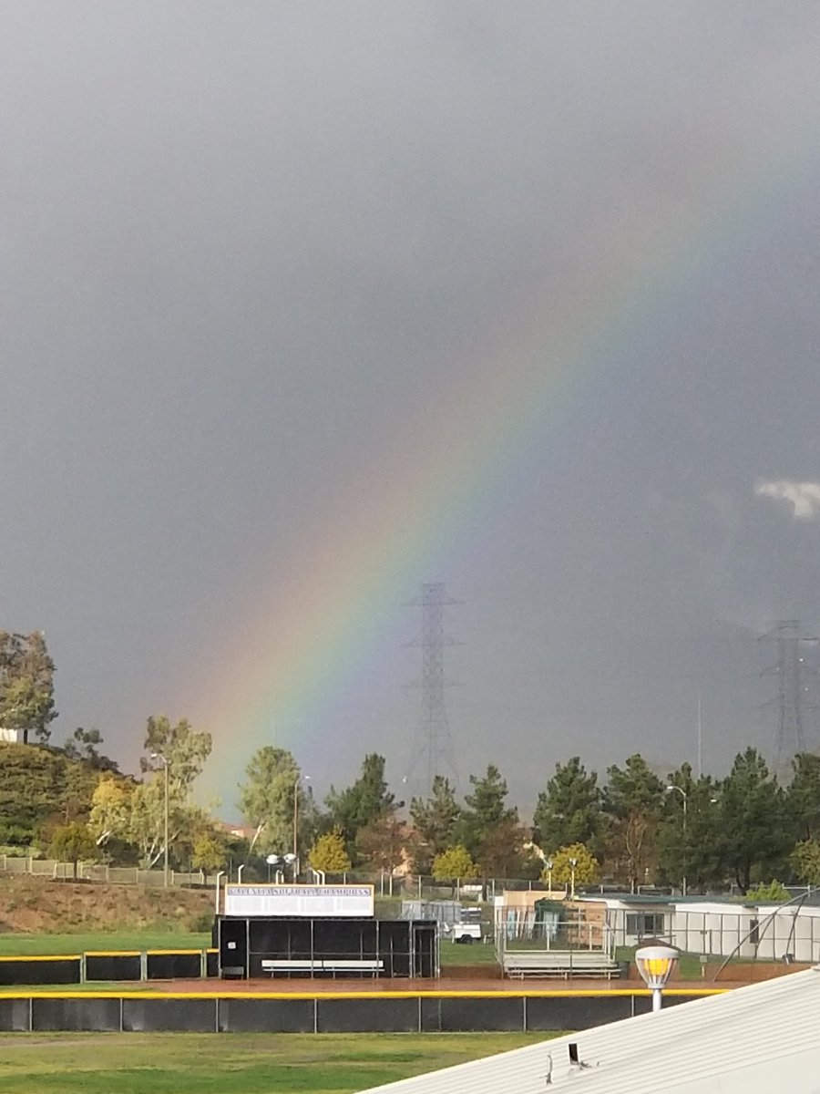 Rainbow over Viking Boys lacrosse game tonight!