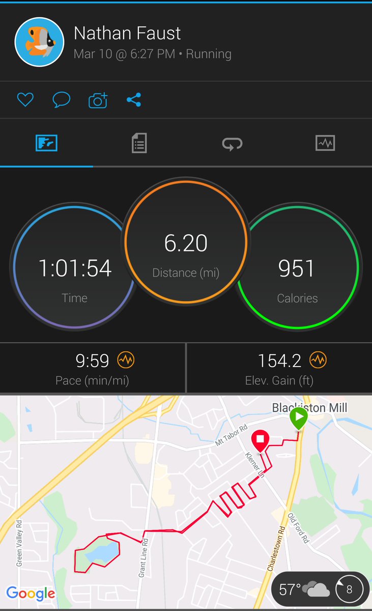 FaustExperience's tweet photo. 6.20 @CharityMiles for @mssociety. Thx #SlowMag for sponsoring me
10k race in less than 2 weeks...a distance I haven't attempted since last May. Nothing to worry about, right? ๐ณ
Feet pounded the pavement this evening to set a baseline.
#StillMonumental https://t.co/w4zFoocU9m