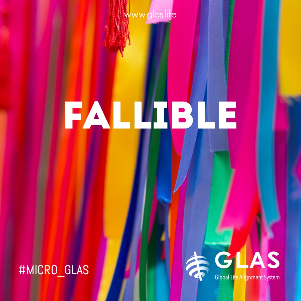 DaniSaveker's tweet image. #ONEWORD #MICRO_GLAS is #fallible - while it can be viewed negatively, when has this shown up for you positively?