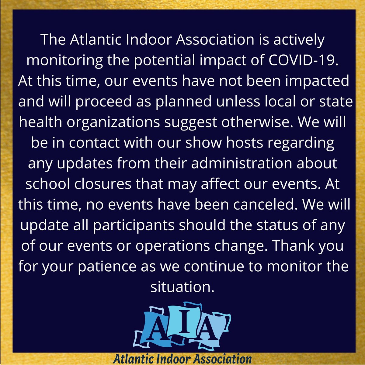 Update from AIA: