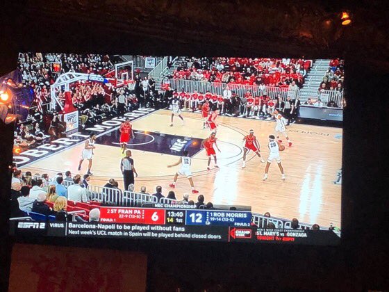 JeffSantarsiero's tweet photo. Just to think our game with Robert Morris was their first victory in their awesome arena. Now there dancing on that same floor. Congrats to Coach Toole, Coach Izzulino and their entire program. Going dancing is never a bad thing!!#GTHoops https://t.co/8JuV4mrUi5