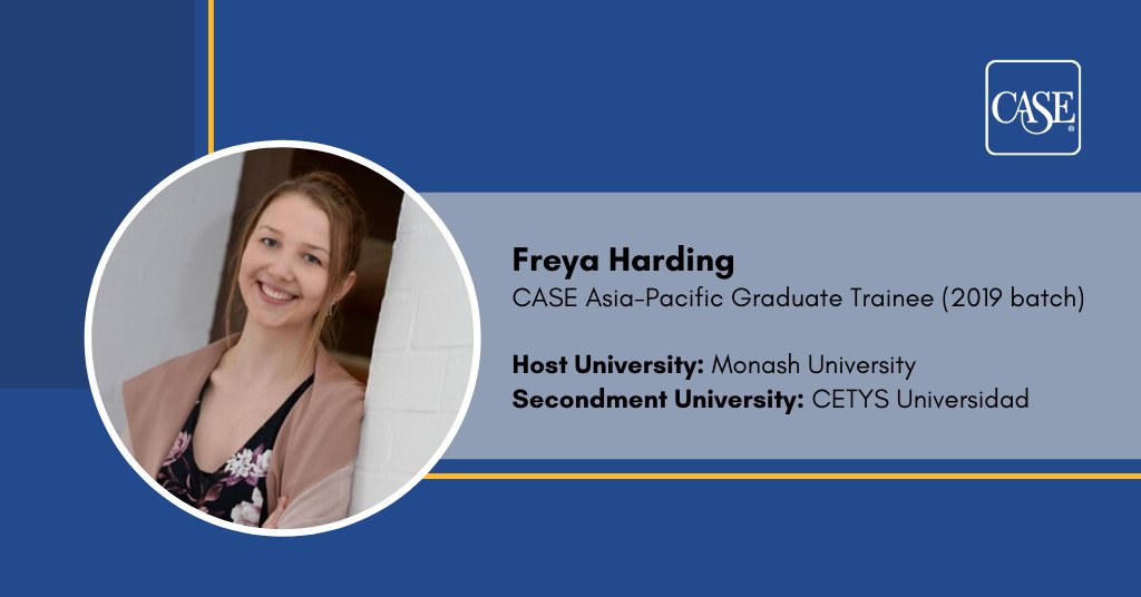 case_asia_pac's tweet photo. As part of #CASEGTP 2019, Freya Harding trained at @MonashUni &amp; @cetysuni in Mexico for her secondment. This exchange of best practices benefited both universities, each gaining global insights into advancement sectors. Hear her experience in this video: https://t.co/oGTrKBRpHT https://t.co/0G7XcAboBC