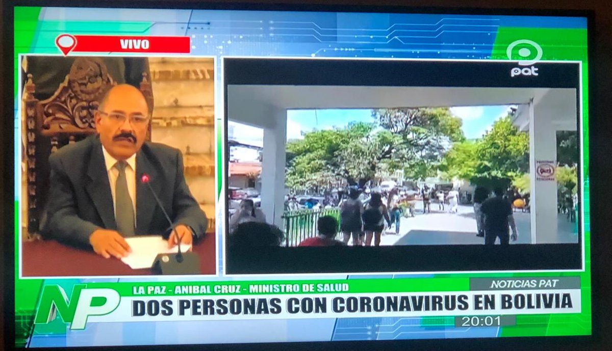 JorgeRobles_OK's tweet photo. Confirmado; dos casos de coronavirus en BOlivia https://t.co/vNi25lvY9J