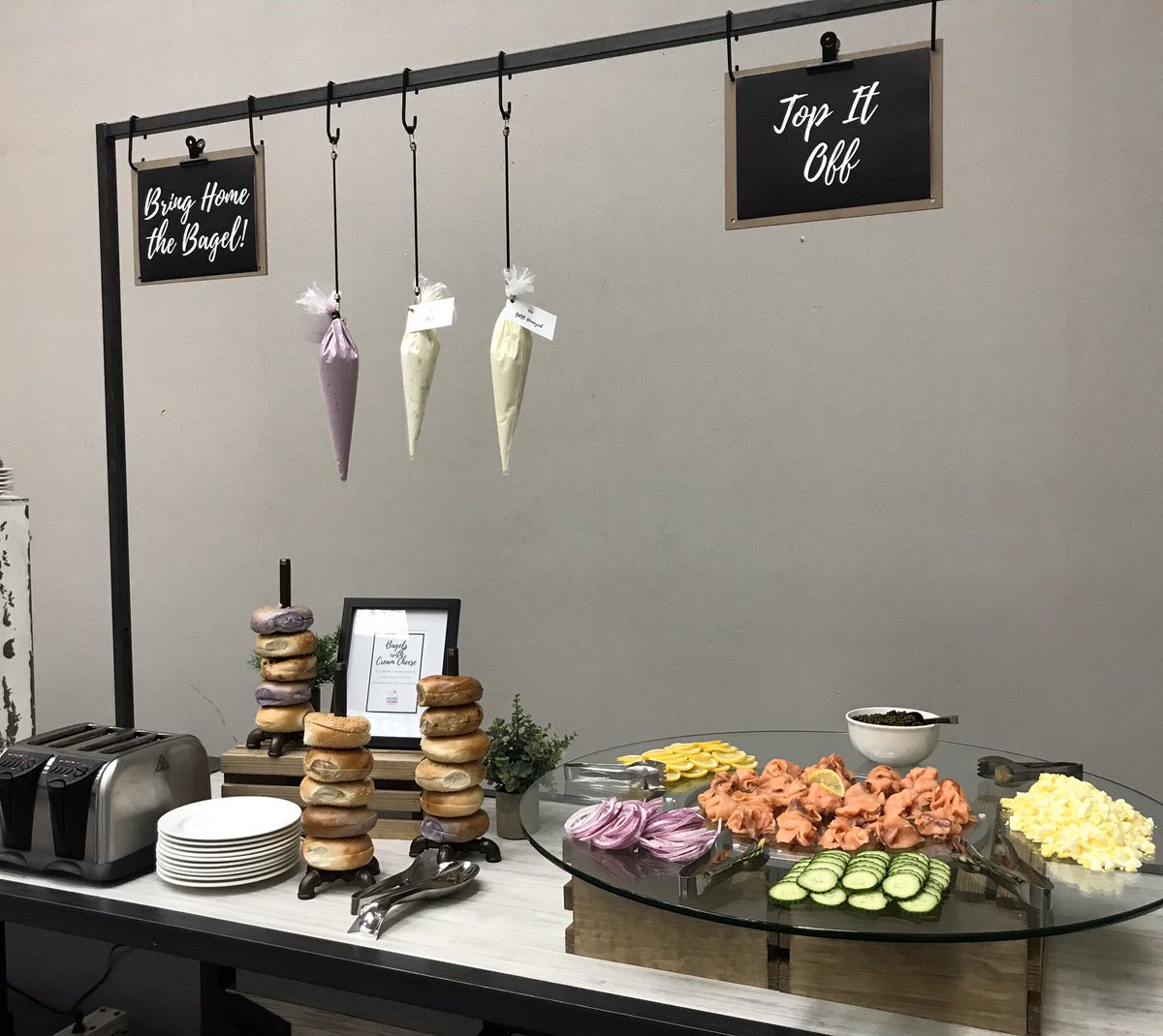 HOUInspCatering's tweet photo. 🥯🥯🥯 #wearelevy #paleowho #deliciousness #bagelbar #houstonisinspired https://t.co/uI95MTZPQU