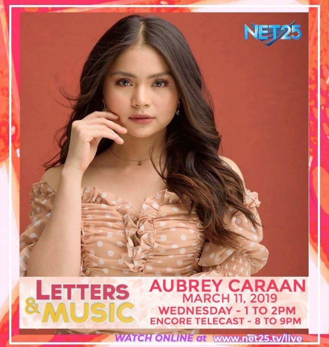 ItsPopGirls's tweet photo. Watch @Itsmeaubreyc today (Mar 11) on Letters &amp; Music - Net 25 https://t.co/RSGXhiw4Qi
