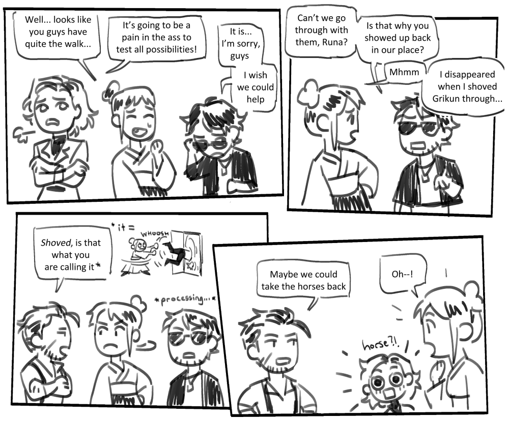 (ocs) context: they were discussing the teleporter in sonya and how theres many locations to check
wanted to represent the spades essence in how their brains are always all over the place 