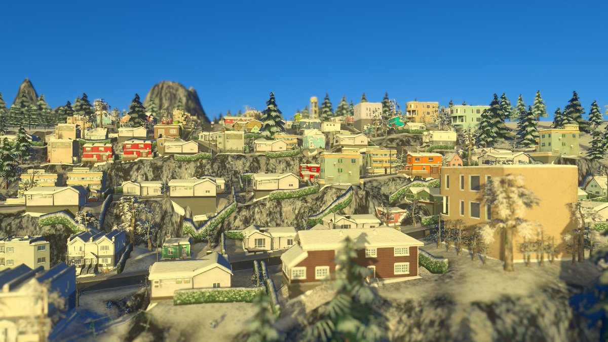 thought_garage's tweet photo. My cozy snowy town is coming along nicely. Might be my favorite build so far! Join the stream @ https://t.co/wzMMBbWN1N. Currently doing a #CitiesSkylines giveaway for followers, details in stream! 

#twitch #letsplay @CitiesSkylines  #gaming #videogames https://t.co/fM0nfKAfzK