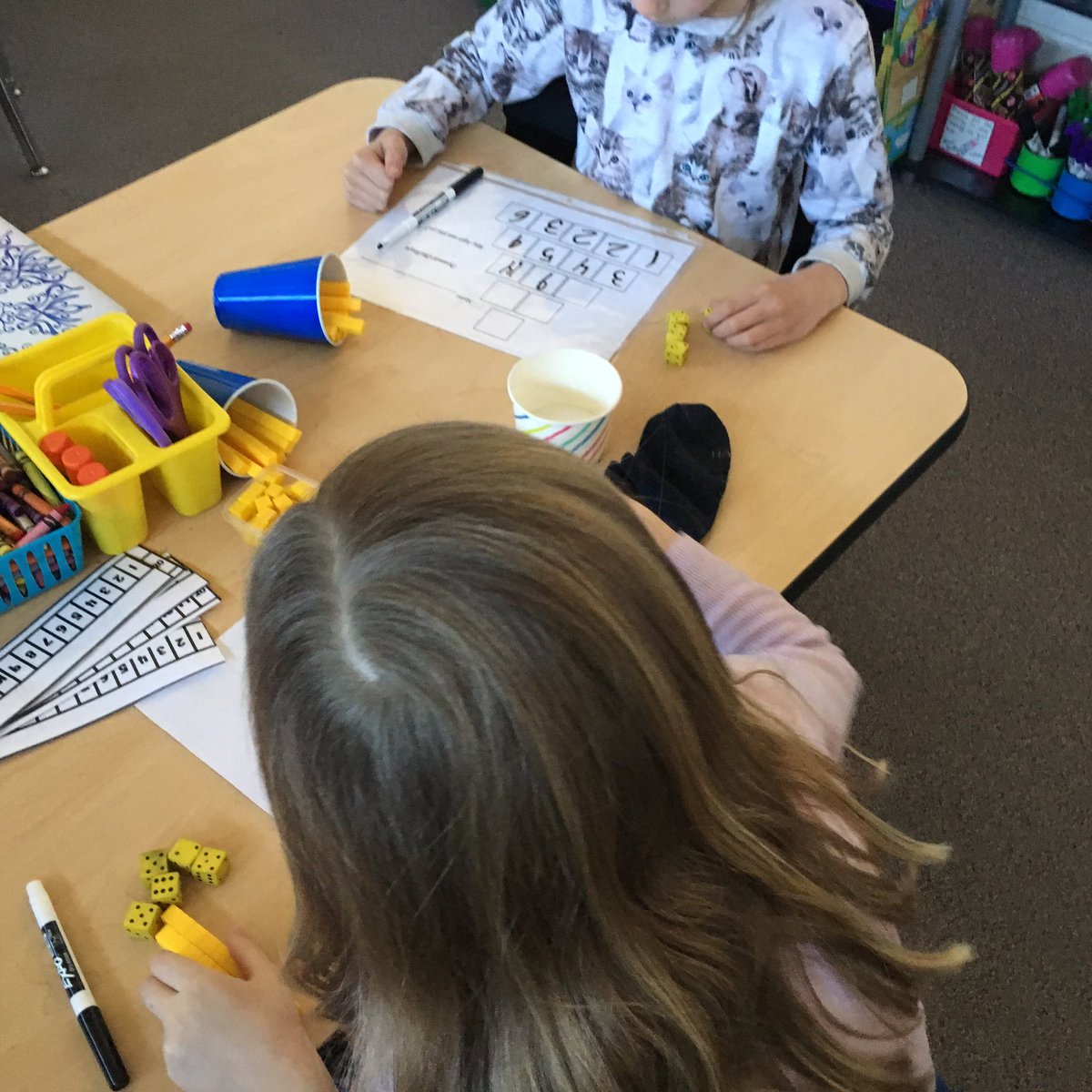 cniko112's tweet photo. Practicing place value, subitizing, fact fluency, concentration, and so much more! Lots of focus in math centers today! #weared97 #oakpark97 #hatchtigers https://t.co/4CdF3jgQZ6