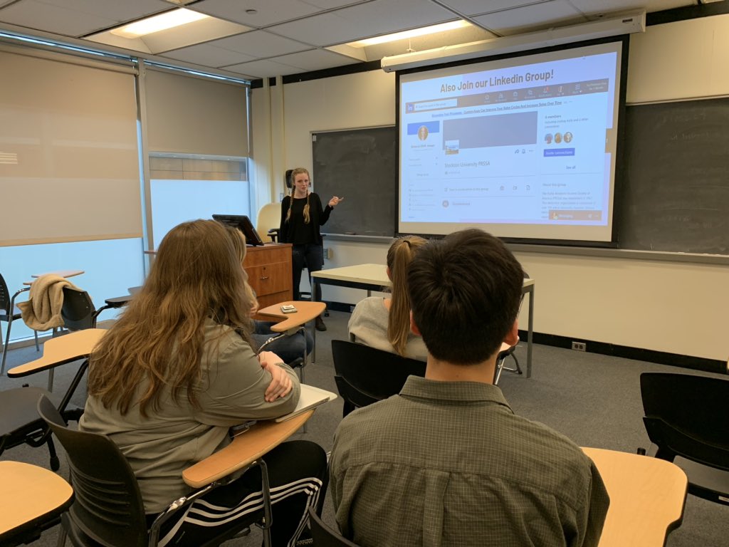 StocktonPRSSA's tweet photo. We had an awesome meeting with Mary Moyer about non-profit public relations! 

IMPORTANT UPDATES:
-March 24th meeting will be cancelled due to recent health events. 
-Wrap Up Meeting will be moved to April 23rd. 

Please check the social media for more updates and events! https://t.co/BrHDAI50xE