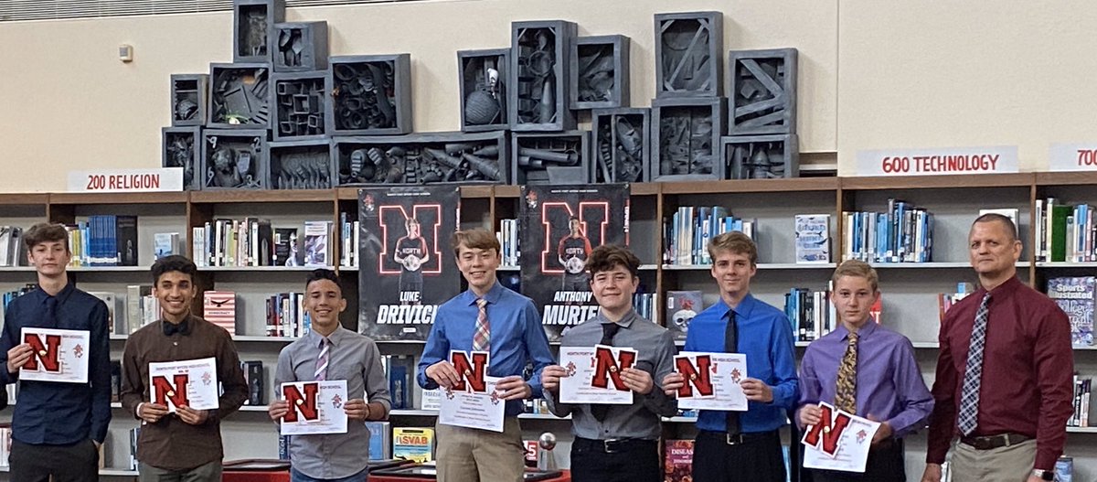 NFMHSSoccer's tweet photo. Great night for the end of the season awards for the North boys soccer team. https://t.co/5EPjGUo8Pj
