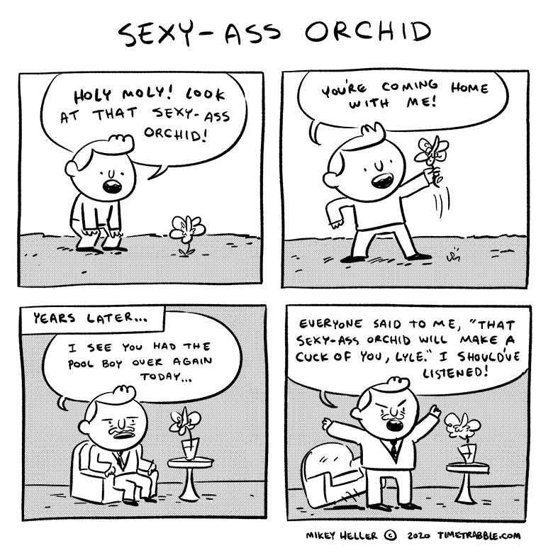 i drew a comic about a sexy-ass orchid 