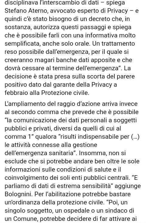 Ras_Dave_'s tweet photo. Dal Fatto Quotidiano
del #11Marzo
TEMPI DIFFICILI
PER I FURBETTI
Privacy
Via libera sullo scambio Dati "Norma Rischiosa"
Operatori ed Enti Possono Condividere tutte le informazioni dei Cittadini senza Autorizzazione
Finché dura l'Emergenza

di Virginia Della Sala
Laura Margottini https://t.co/ZbVA4HFyCD