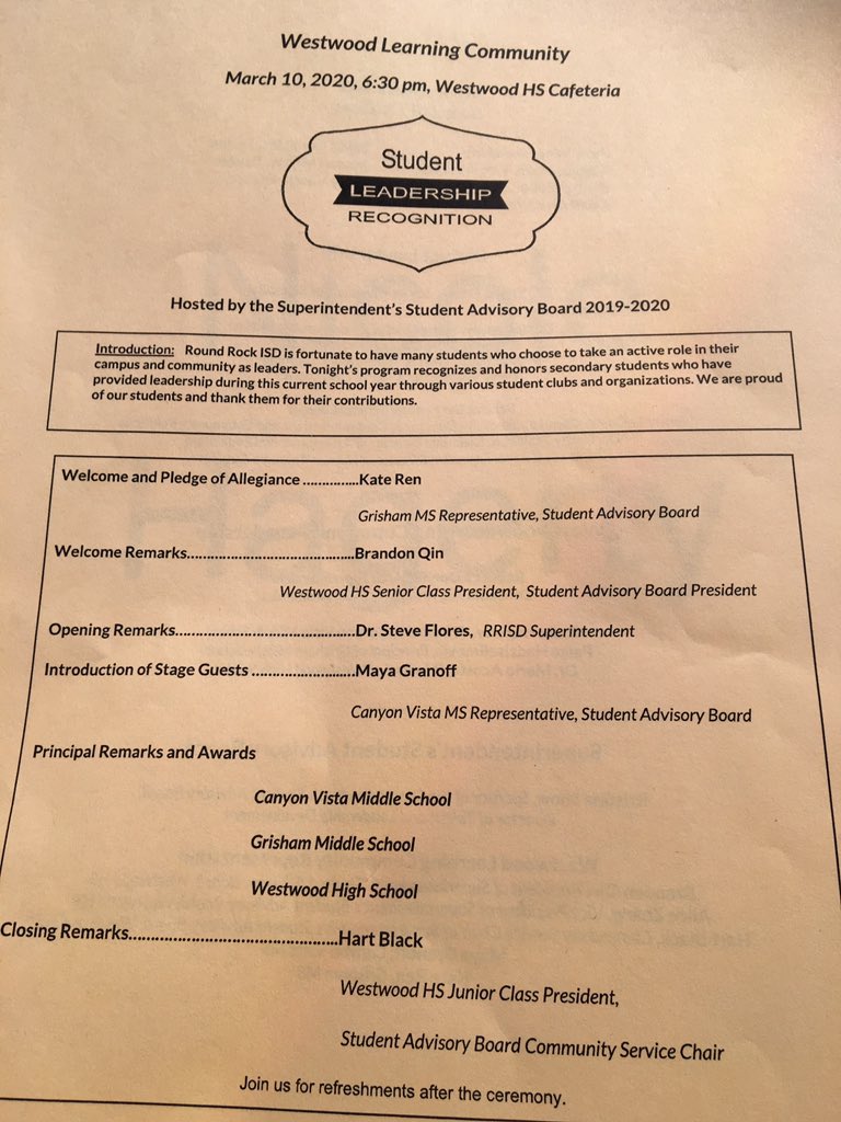 What a great day in the Westwood Learning Community. WLC Principal collaboration meeting, SEL RROCKS celebration, Battle of the Bluebonnet Books and  the WLC Leadership Recognitions.  Kudos to all.