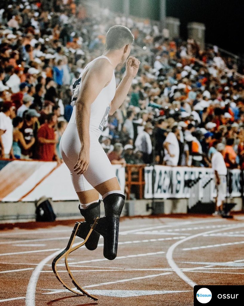 The Games cannot come fast enough!! #IncreaseTheIntensity @ossur 'You could have all the records, medals, and accolades in the world, but they all come and go. However, making a positive difference in someone else’s life will last a lifetime.' - @hunter.woodhall #ÖssurFamily
