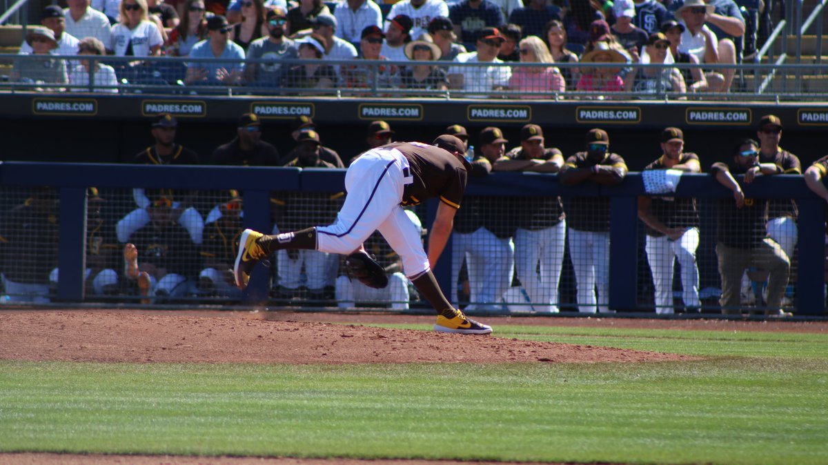 Manny Machado, Emilio Pagan, Franchy Cordero, Jurickson Profar circling the bases after a home run  #Padres 3-1-20