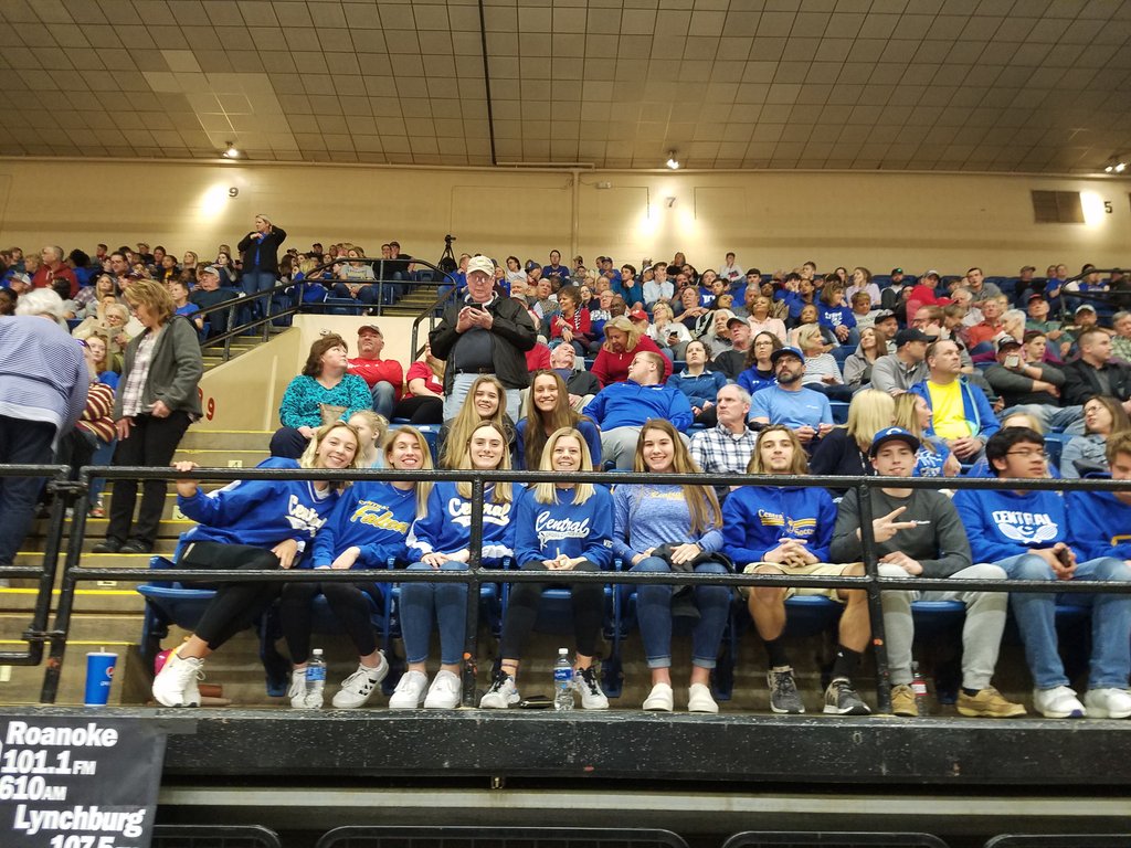 Sea of blue! Packing the house in Roanoke.
