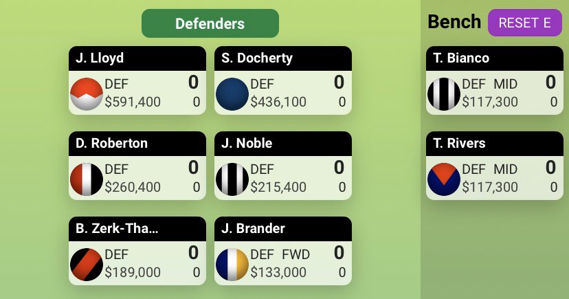 Houston, McLennan and Gould 

OR 

Roberton, Noble and Zerk Thatcher 

#supercoach