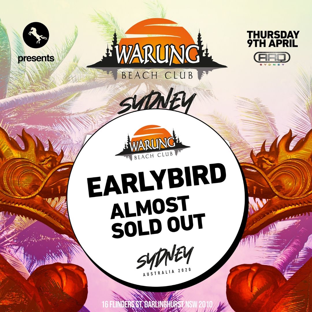 Heads up, Earlybird tickets are almost sold out for ★ <a href="/warungclub/">warungclub</a> Sydney ★

Pick them up here: bit.ly/339jI2z