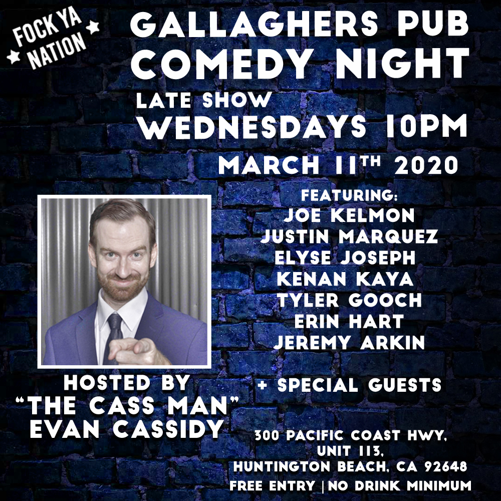 gallagherspubhb's tweet photo. Late Night Comedy Every Wednesday
10:00 PM | FREE | 21+

1/2 Priced Appetizers 12PM to 6PM
$5 Bushmills | $5 Sailor Jerry | $5 PBR 24oz Cans | $3 Rolling Rock Bottles | $5 Milagro

#occomedy #dofunshit #gallaghershb #huntingtonbeach #comedynight https://t.co/0fw0TpPCNR