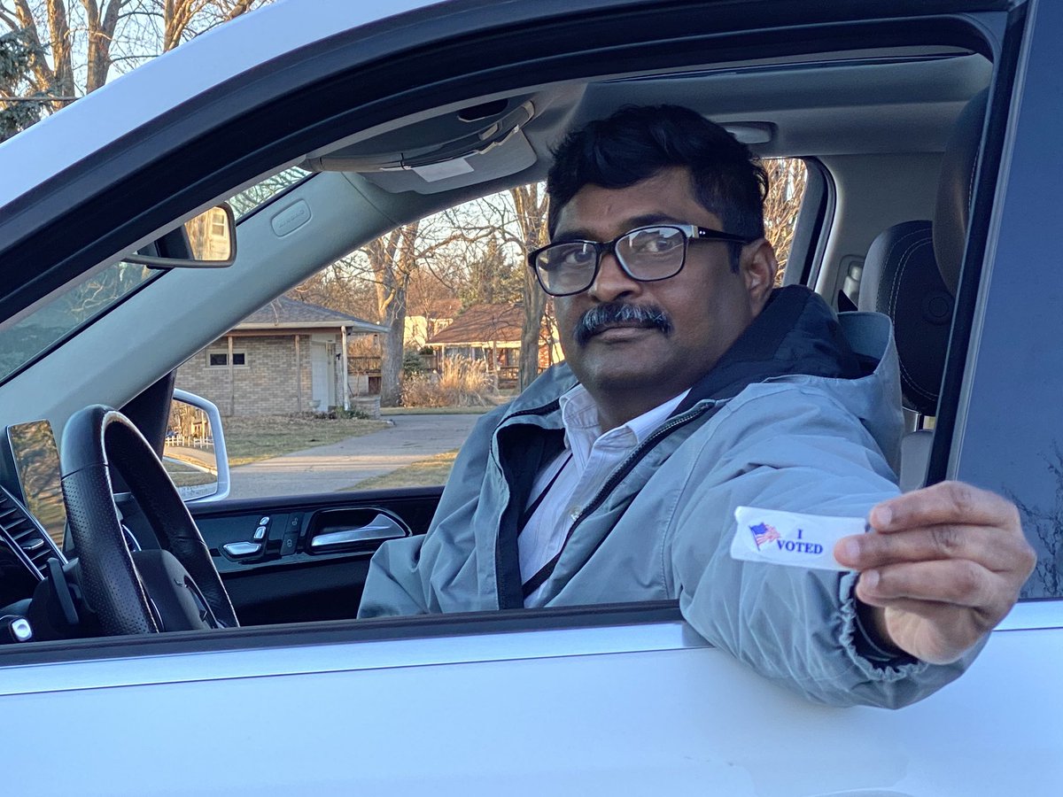sumana_____'s tweet photo. Today, my parents voted for the first time ever in their lives. It was for Bernie Sanders in the Michigan Primary. Regardless of what happens, our family has that. Thank you, Bernie, for fighting for people like us. #MichiganPrimary #MichiganForBernie https://t.co/1ElQGlGYfW