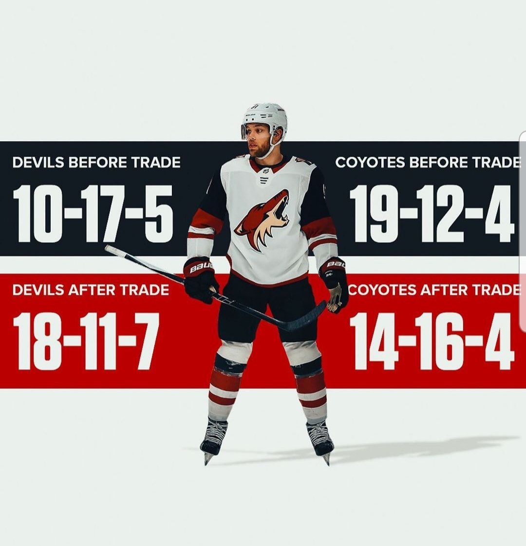 Wow what a stat. Who really won the Taylor Hall trade <a href="/NJDevils/">New Jersey Devils</a> <a href="/ArizonaCoyotes/">Arizona Coyotes</a> #NHLTrades