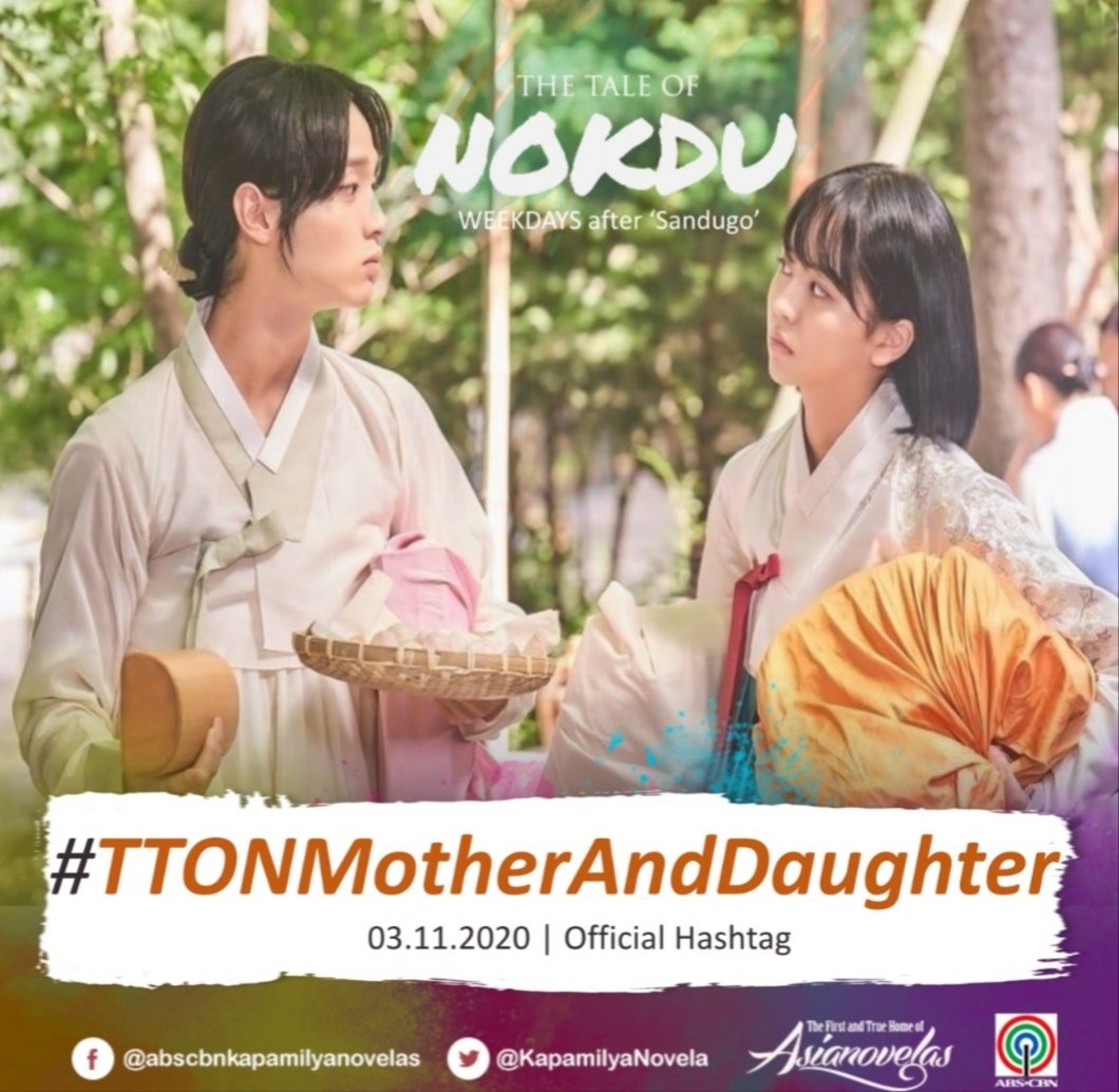 KapamilyaNovela's tweet image. The Tale of Nokdu | Official Hashtag

03.11.2020

#TTONMotherAndDaughter