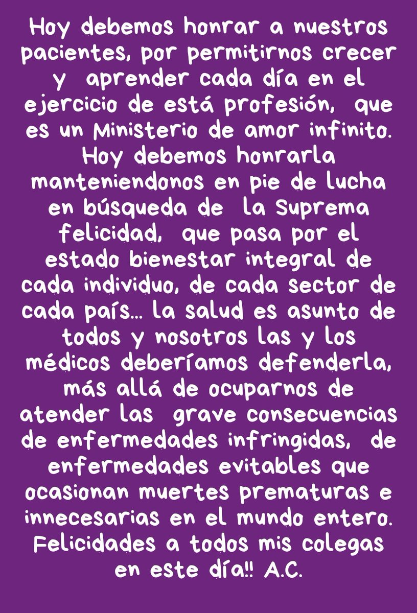 Feliz día a todos los médicos!!!