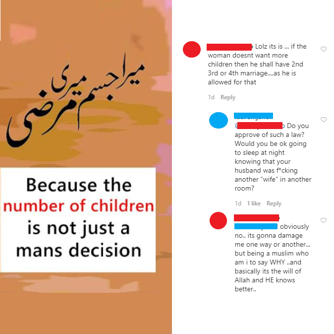 Ex Muslims Of North America A Muslim Lady Commented On Our Post That Husbands Will Remarry If Their Wives Refuse To Have More Children It S Gonna Damage Me One Way Or