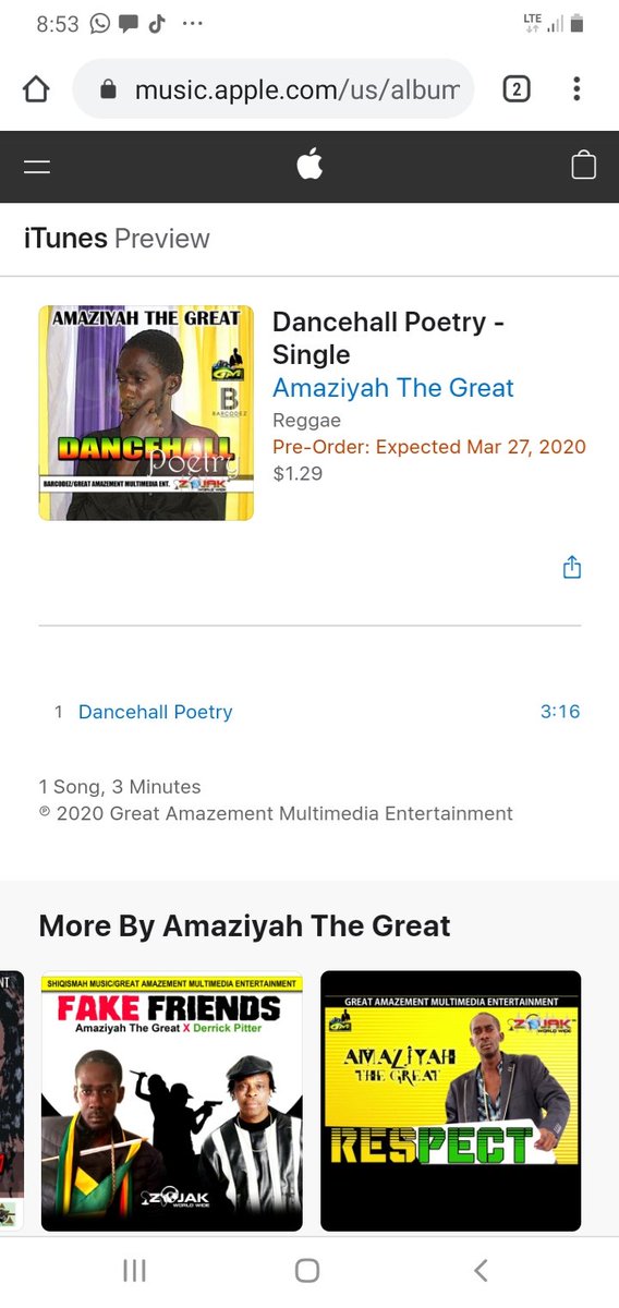 preciselygreat's tweet image. #AmaziyahTheGreat @preciselygreat #SpokenWord track #DancehallPoetry will be officially out on March 27, 2020 on iTunes, make preorders now music.apple.com/us/album/dance… Video gone viral on Facebook already with over 100K views, this poem will soon be available on all digital platforms