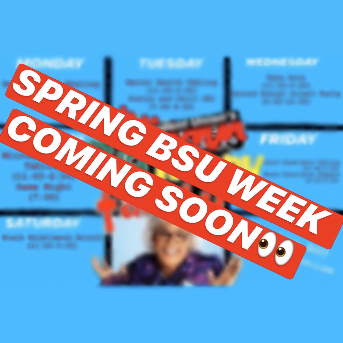 The moment we’ve all been waiting for👀👀.. MARCH 16-MARCH 21. One BIG BSU family reunion🎉 We have a lot planned for y’all, and you don’t want to miss out‼️ Our Spring BSU Week🤗 coming real soon....