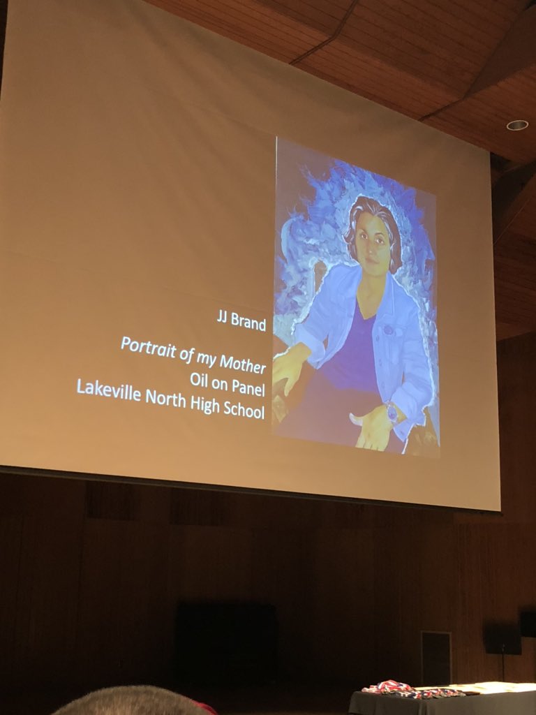 ln_visual's tweet image. Congrats to JJ Brand for receiving an Award of Achievement for her beautiful painting at the 2020 SSC Visual Arts Exhibit as one of the top 10 pieces on display.