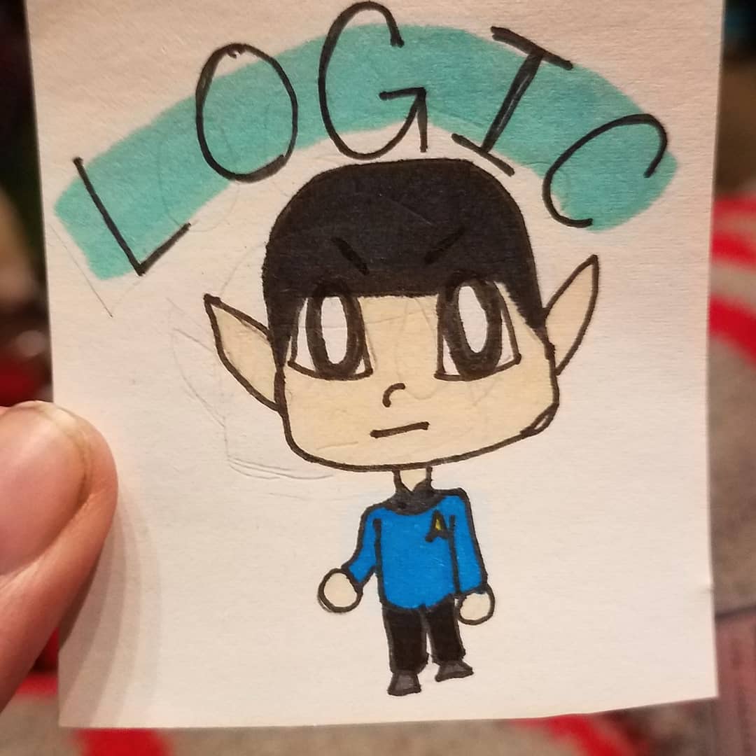 doodling_hydra's tweet photo. Some of our favorite #StarTrekFanart made into stickers, using markers and packing labels. Now we just need somewhere to put them... @WilliamShatner @StarTrek #TheDoodlingHydra #Fanart #StarTrek #MisterSpock #LOGIC #DoctorMcCoy #DOCTOR #CaptainKirk #YOUKNOWWHOTHISIS https://t.co/VH4XaacBrT
