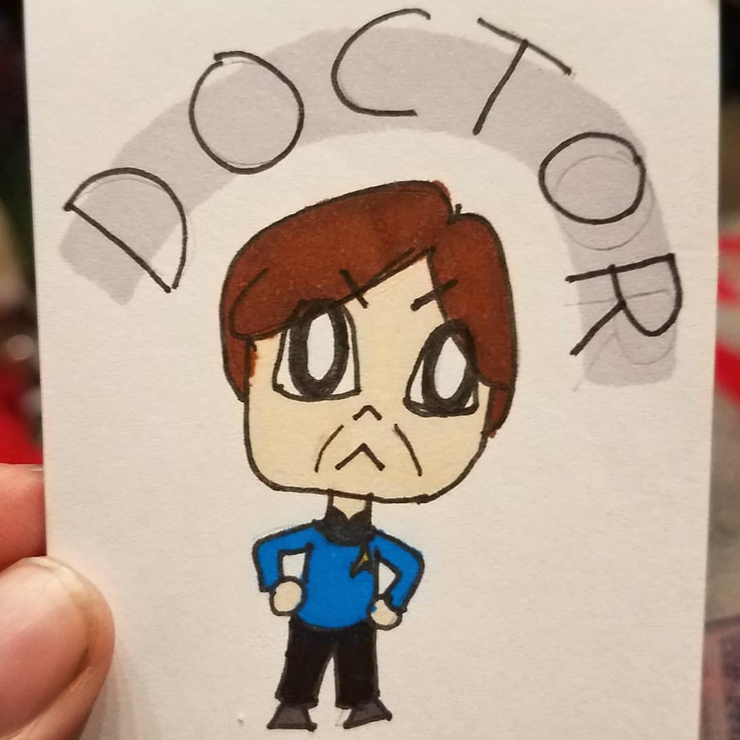 doodling_hydra's tweet photo. Some of our favorite #StarTrekFanart made into stickers, using markers and packing labels. Now we just need somewhere to put them... @WilliamShatner @StarTrek #TheDoodlingHydra #Fanart #StarTrek #MisterSpock #LOGIC #DoctorMcCoy #DOCTOR #CaptainKirk #YOUKNOWWHOTHISIS https://t.co/VH4XaacBrT