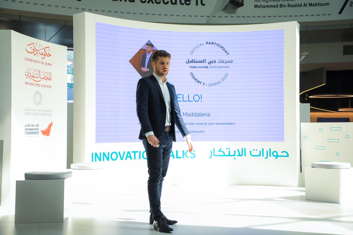 JackMaddalena's tweet photo. It was great speaking at Innovation week in Dubai. Here are a few pics of my talk... 

Thank you to @area2071 for having me &amp; @Futureaccel   for setting it up!

#speaking #innovation #dubai #innovationweek #VR #AR https://t.co/ZXSw9Y5GMv