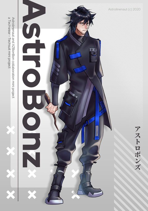 Personal project with @xzbonbon !! The theme is techwear - techsuit - plus weapons. Template by me! (Kinda love the result??) thank u bonz for hopped in my random idea hahaha #OC #techwear 