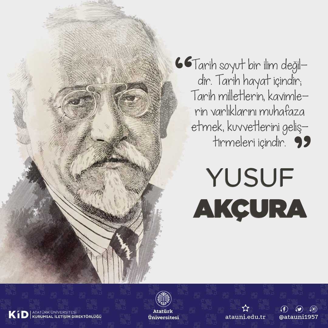 #AtatürkÜniversitesi ailesi olarak #YusufAkçuar'yı vefatının 85. yılında rahmetle anıyoruz.🌹
