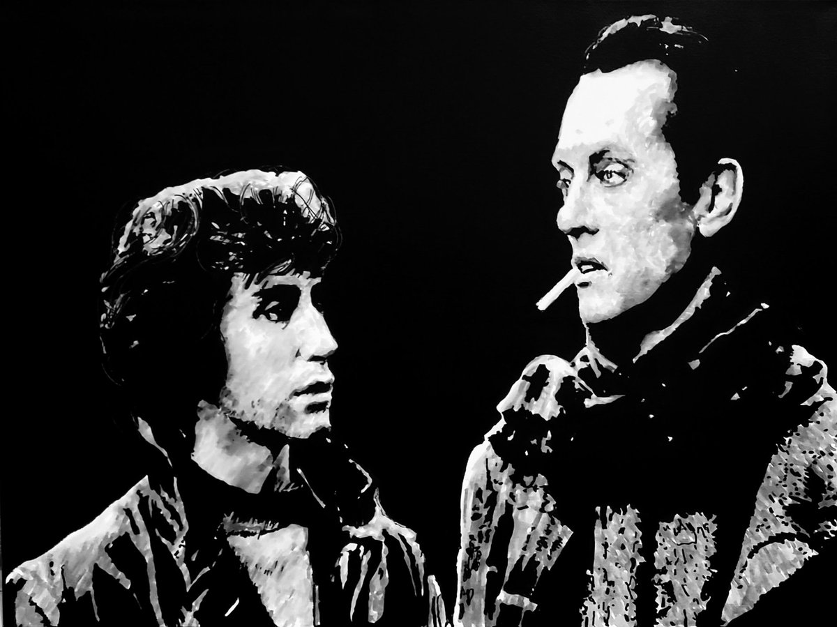 leejamesmurray's tweet photo. @RichardEGrant just this second finished this @Sharpie drawing on canvas. <3 https://t.co/H7sbSX5nhY