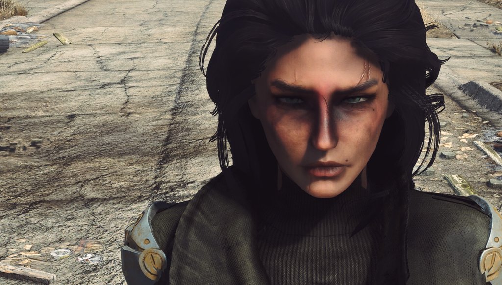At least this black eye is healing..
Her nose, on the other hand, is still mostly broken.