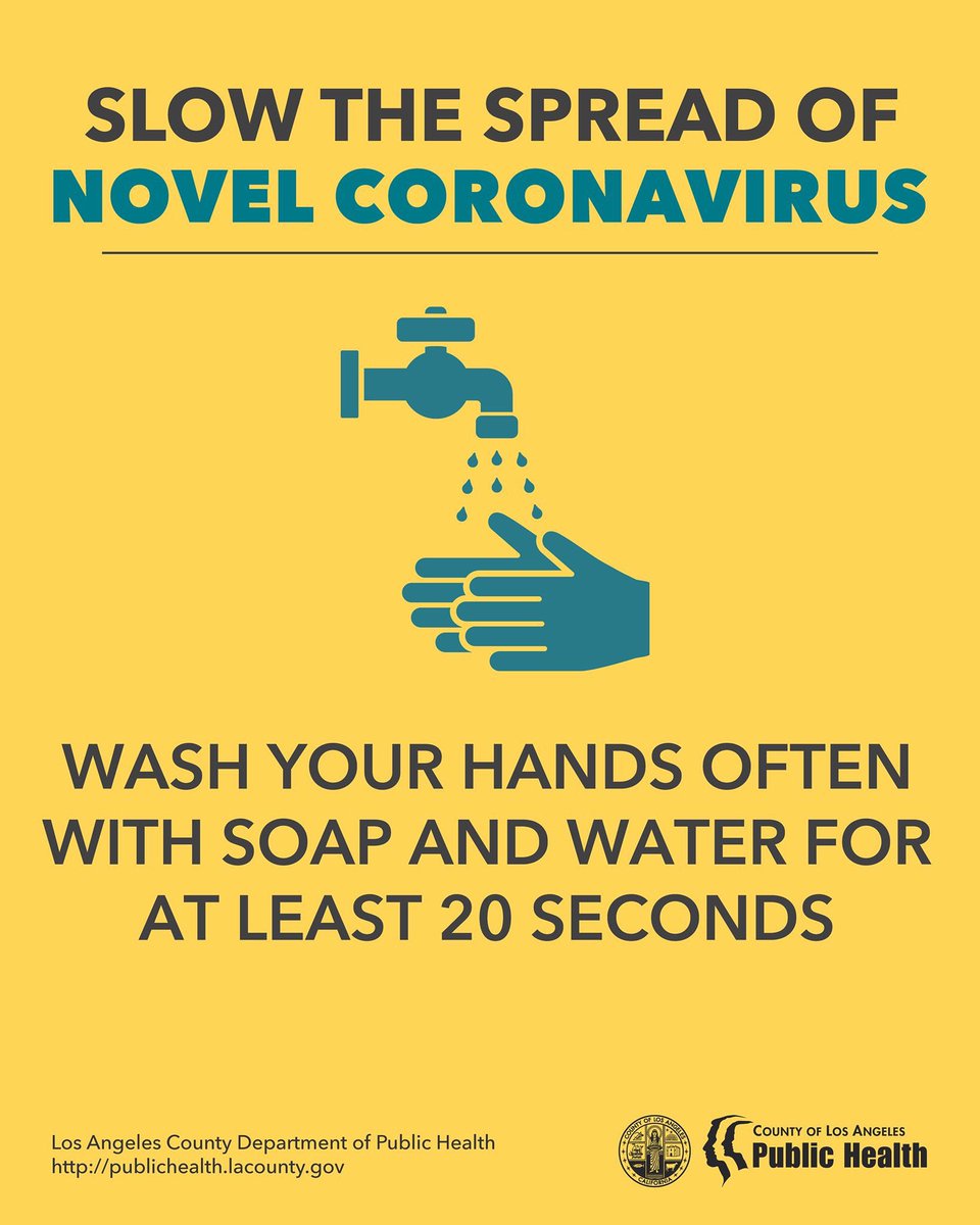 Help Public Health spread the word. Please download and post these images to help slow the spread of novel coronavirus.