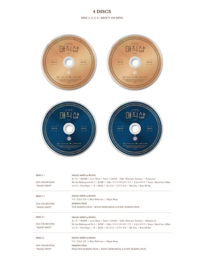 NojamK's tweet photo. #BTS

5th Muster [MAGIC SHOP]

Начало продаж: 12.03
Релиз: 07.04

Наполнение:
- Коробка
- 4 DVD
- Фотобук
- Коробка POP-UP
- Карточка-приглашение
- Карточка https://t.co/cSmu1zjuxv