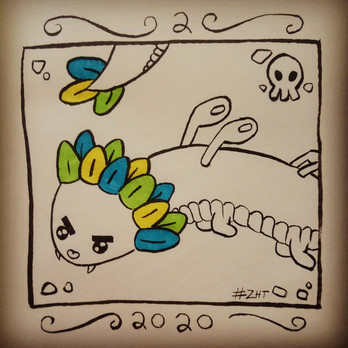zephtodev's tweet photo. The second drawing of my 7th Twitter Anniversary! :D Also I'm experimenting with colors in my drawings hehe enjoy! And wait for the next n.n #drawing #dragon #colors #mexico #MyTwitterAnniversary #martes #tuesday #inkdrawing #ink #FelizMartesATodos #indiedev #mexicandev #ZHT https://t.co/cEp8dbBRyx