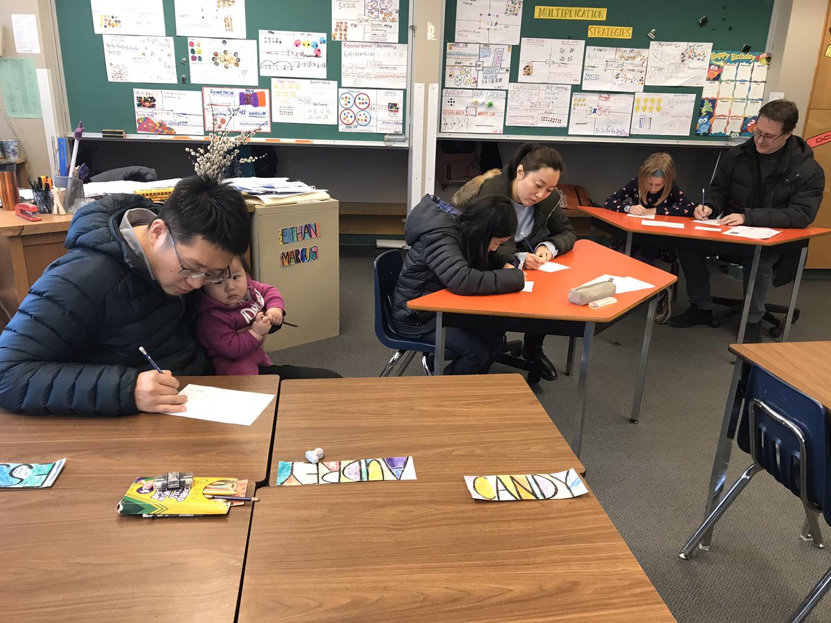 VsbShaughnessy's tweet photo. Div. 8βs Celebration of Learning with the annual Math Multiplication Frenzy child vs. parent competition! @vsblearns #learningcelebration https://t.co/Ovlanltj3j
