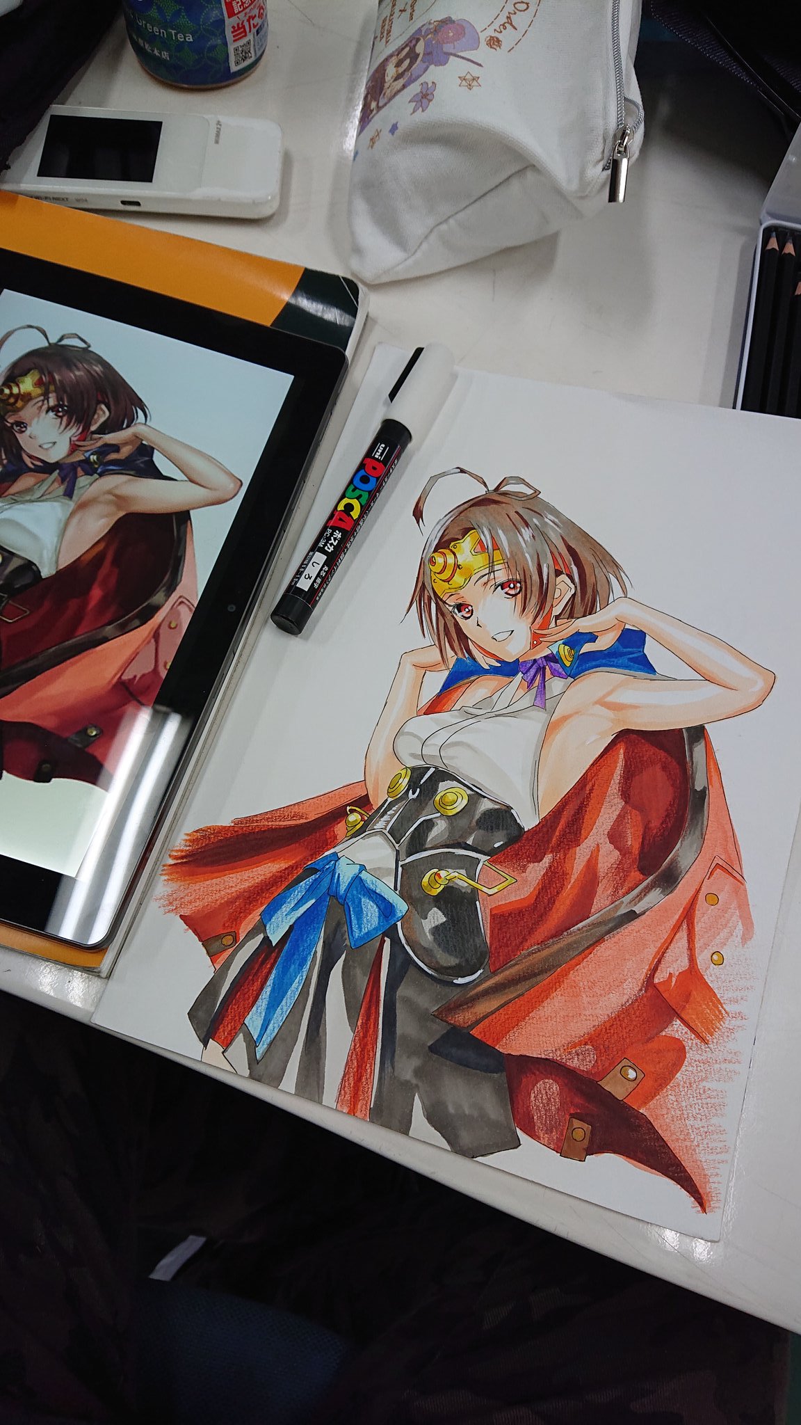 Twitter 上的 かずきち 取り敢えず無名の色塗り終了 ホワイトと色鉛筆で微調整しました 背景は無視かな 一段落したのでまたリクエストの方 描いていきます イラスト 色塗り コピック 色鉛筆 甲鉄城のカバネリ 無名 T Co Uuqabfj6t6 Twitter