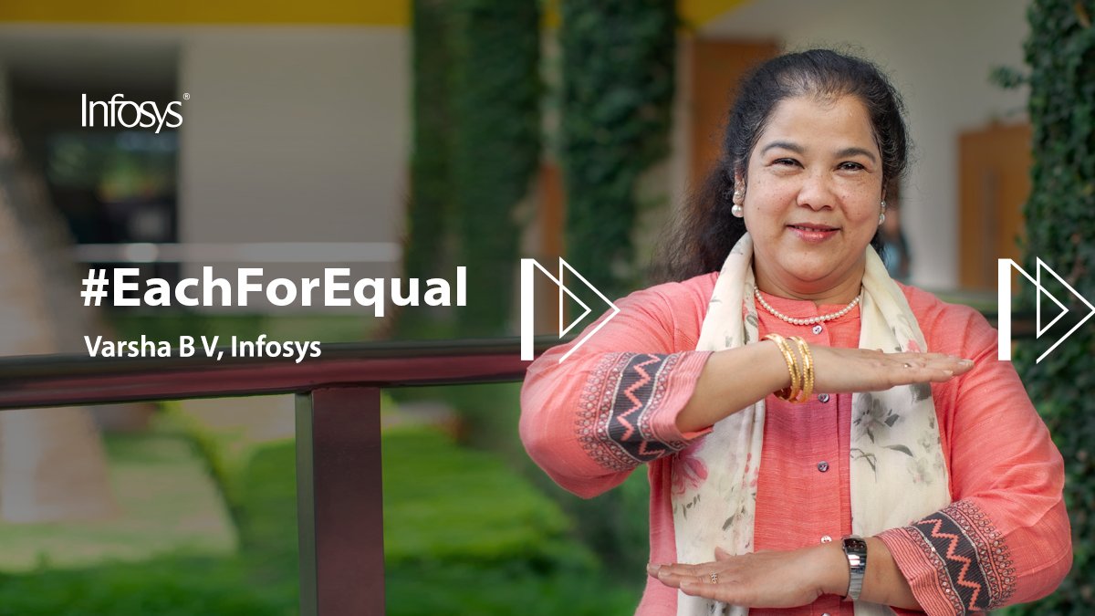 InfosysCareers's tweet photo. “I wish we get equitable recognition for individual unique capabilities.” Varsha B V, Infosys. Know more: https://t.co/vzvIXQnge9 #IWDAtInfy #EachForEqual https://t.co/nI7wqTIc5R
