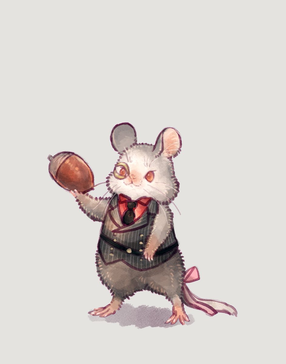 no humans mouse bow simple background vest clothed animal necktie  illustration images