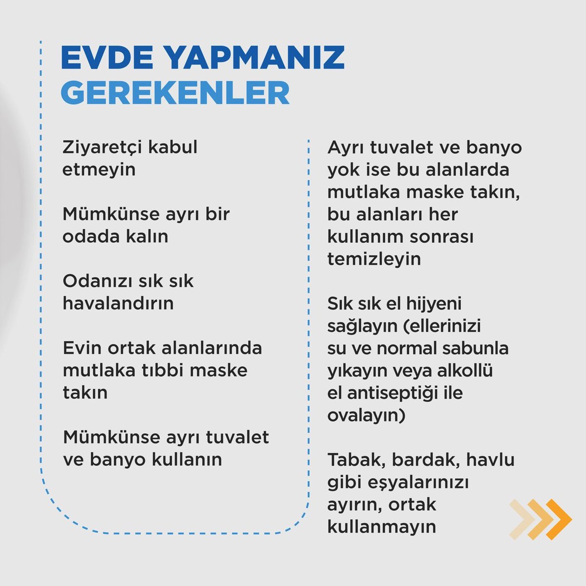 slmhktn's tweet photo. Bakan Fahrettin Koca, yurt dışından dönenlerin 14 Gün Kuralı'na uyması gerektiğini belirtti.

14 Gün Kuralı'nı uygularken evinizde dikkat etmeniz gerekenler 👇
#Corona #koronawirus #sağlıkbakanlığı https://t.co/udXDlDHAg6