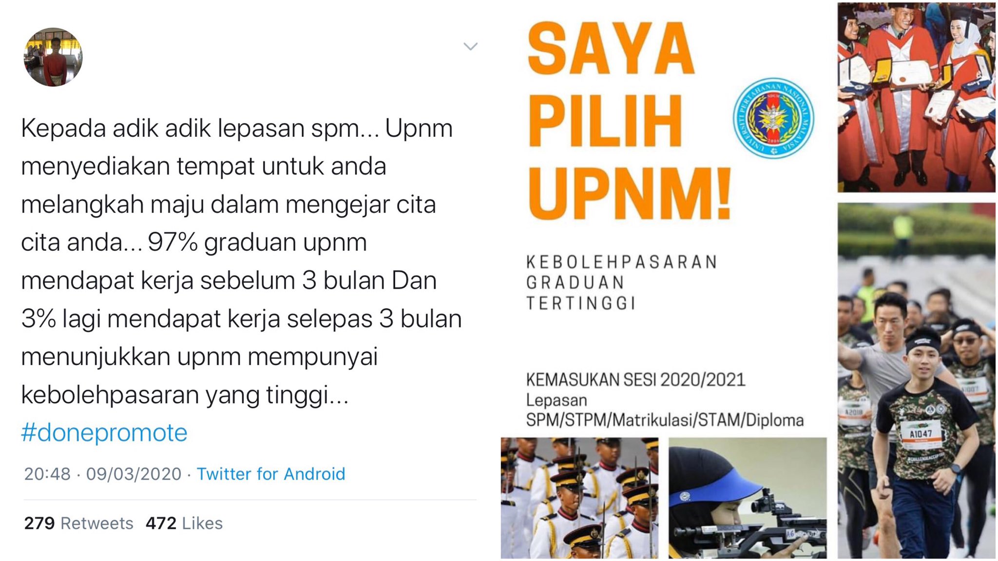 Awatni Buzz On Twitter Awatninews Viral Tukar Je Logo Letak Seterika Lagi Bagus Bro Luka Lama Berdarah Kembali Pemuda Promosi Upnm Pada Lepasan Spm Bikin Netizen Sebak Terkenang Kisah Pegawai Kadet Laut