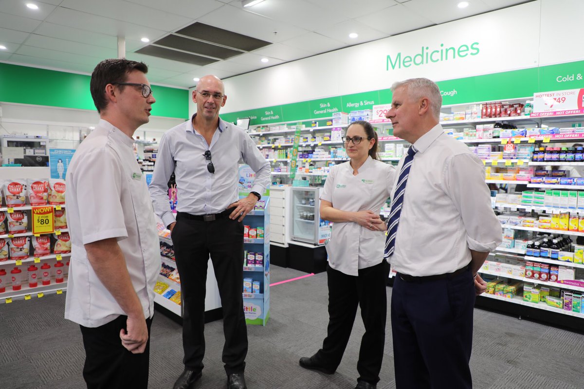 M_McCormackMP's tweet photo. Many Australians rely heavily on their local pharmacist for advice &amp; support. 

They’re at the frontline of our health services. 

Tanya Maloney &amp; the team at Terry White Chemmart in #CoffsHarbour are doing an outstanding job looking after their local community.  

#RegionsMatter https://t.co/JHqo7GZOqF