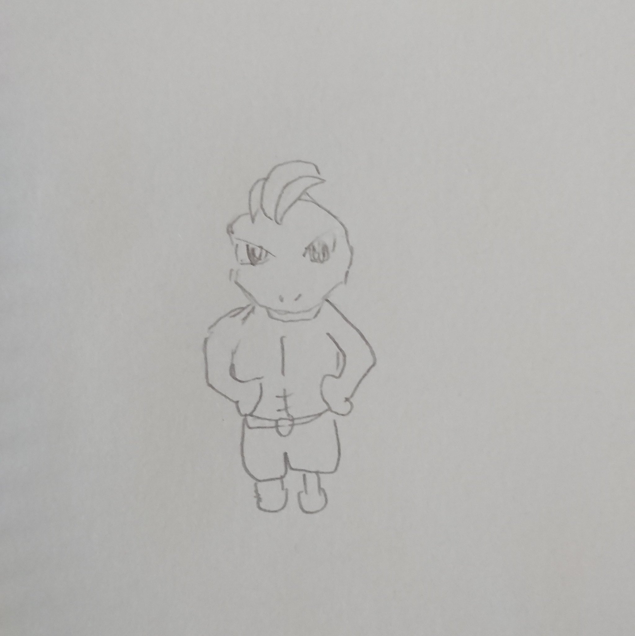 ポケモン描けるかな 積みゲー消化中 067 ゴーリキー ヒョロいのにキメ顔 明日は 068 カイリキー ポケモン ポケモン描けるかな 一日一絵